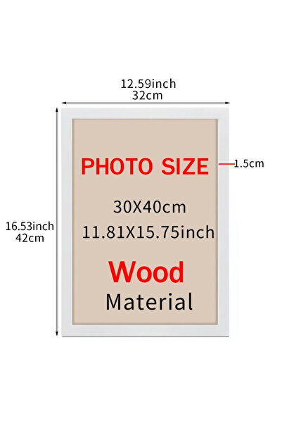 choice2 30x40cm XK-White frame-30x40 30x40cm Frame Black and White Wood Grain...