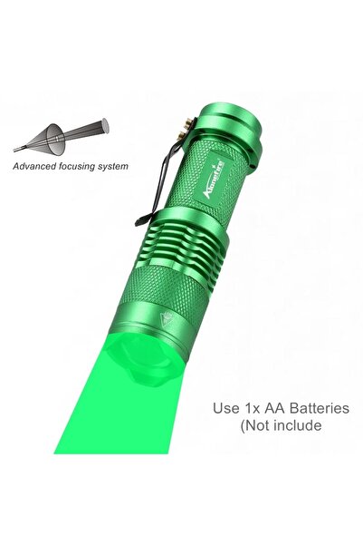 Choice AA black Green Zoom Red Light Flashlight Mini Hunting Bees Fishing Blo...