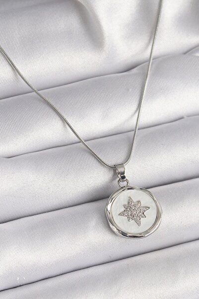 Inure Jewelry 316L الصلب الفضة اللون سلسلة بيضاء بيرليسسينت الزركون حجر ستار ...