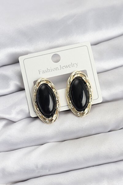 Inure Jewelry أقراط نسائية عتيقة الطراز من اللوز الأسود