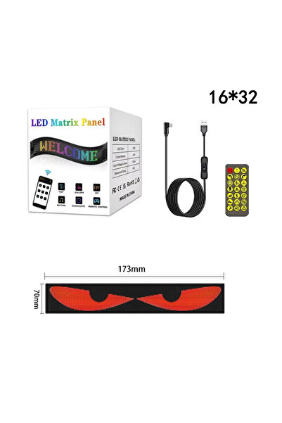 Choice 16x32 LEDs 7x17cm RGB LED Car Sign Animation LED Matrix Pixel Panel DI...