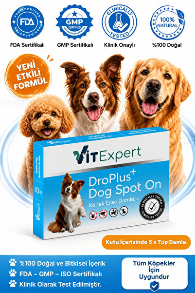 Vitexpert Droplus Köpek Damlası Dış Parazit Pire Kene Bit Ve Deri Bakımı İçin...