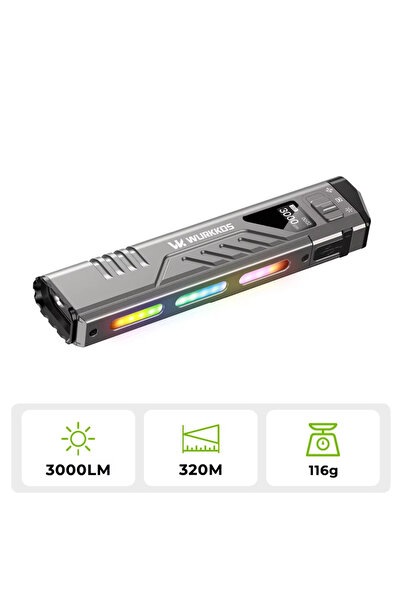 Choice1 TD11 Wurkkos TD11 RGB Tactical Flashlight 3000 Lumens Rechargeable Po...