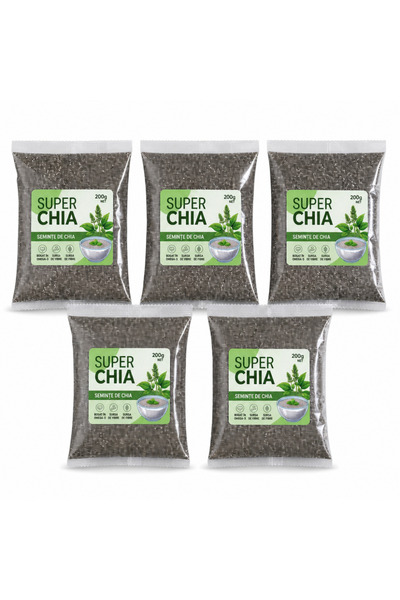 DTK Seminte de Chia 1 kg - 5 packs x 200g