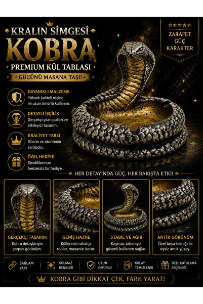 FG KONNİCHİWA Decorative Ashtray with Snake Design