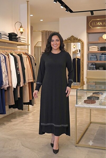 elma abone Plus Size Chiffon Long Sandy Evening Dress