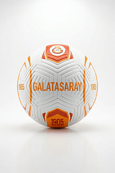 Galatasaray Lisanslı Futbol Topu – Beyaz & Turuncu Özel Tasarım(Model:Team)