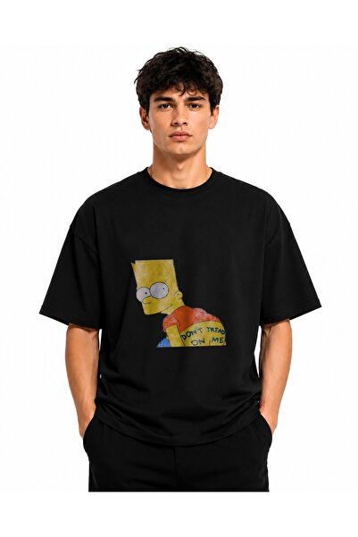 Inscriptie Tricou Unisex Bumbac Premium Casual " Mood aesthetic Bart Simpson "