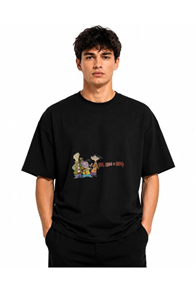 Inscriptie Tricou Unisex Bumbac Premium Casual " Ed, Edd n Eddy - drawing "