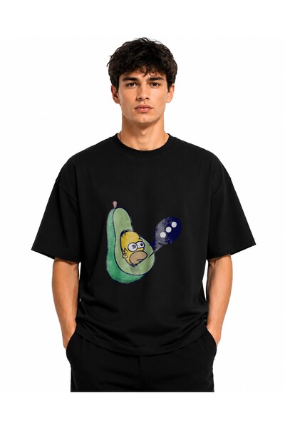 Inscriptie Ουνισέξ Βαμβακερό T-shirt Υψηλής Ποιότητας  "Χόμερ αβοκάντο "