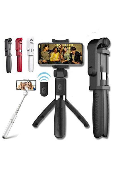 Go İthalat Selfie Stick L01 Bluetooth Kumandalı Selfie Çubuğu Tripod Monopod ...