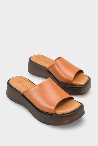 Capone Outfitters Rachael Genuine Leather Wedge Heel Women's Slippers