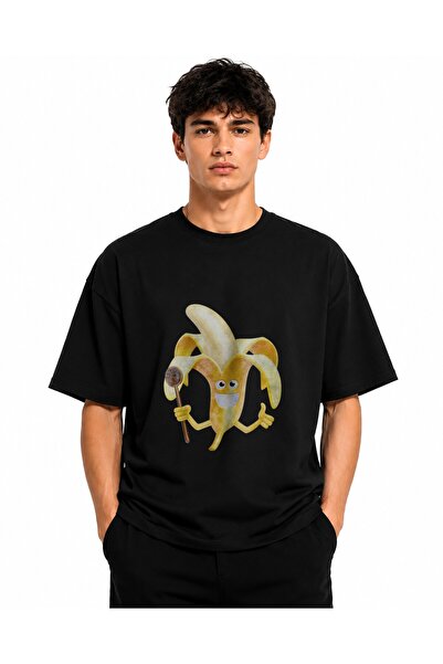 Inscriptie Tricou Unisex Bumbac Premium Casual " Banana smile "