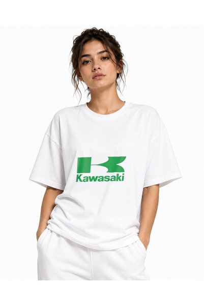 Inscriptie Tricou Unisex Bumbac Premium Casual " Kawasaki "