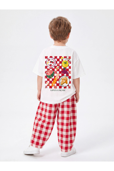 elibaby Unisex %100 Pamuk Poplin Kumaş Baggy Pantolon