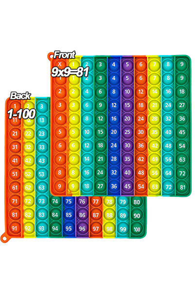 Choice ألعاب فيدجيت S 9x9 100 Rainbow 9x9 Multiplication 1-100 Counting Fidge...