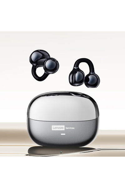 choice2 Lenovo Grey Original LE302 Bluetooth Earphones HiFi Sound Ear Clip Ea...