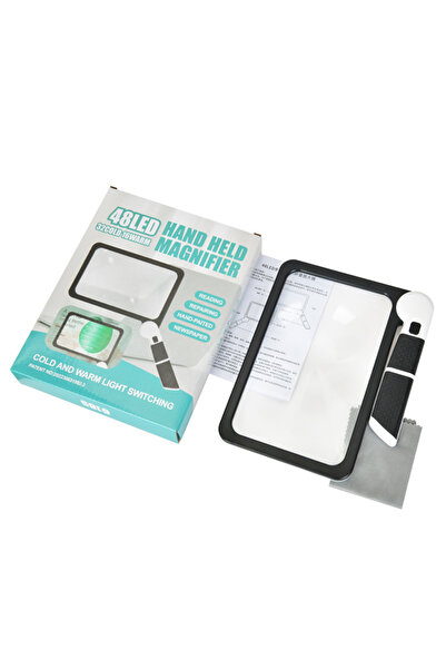 Choice black 5X Folding Handheld Illuminated Magnifying Glass with 48 LED Lig...