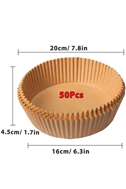 Choice 50pcs brown 50/100Pcs Air Fryer Disposable Paper Non-Stick Airfryer Ba...