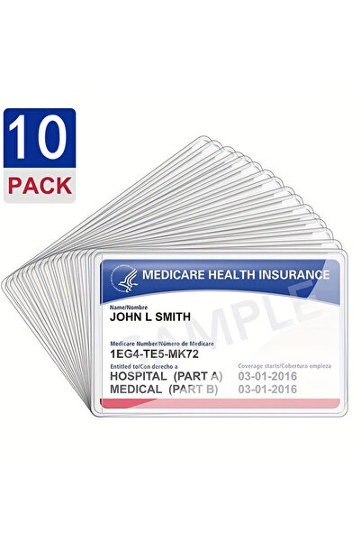 Choice 10pcs transparent 10 Pieces of Transparent PVC Card Protective Cover -...