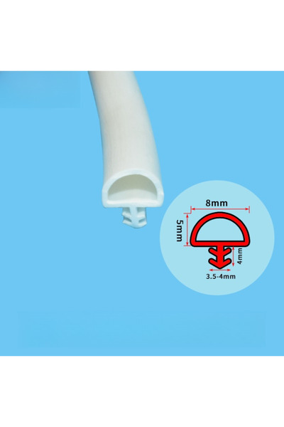 Choice12 White middle-8mm 5M Modified Sealing Strips Crash Soundproof Door Th...