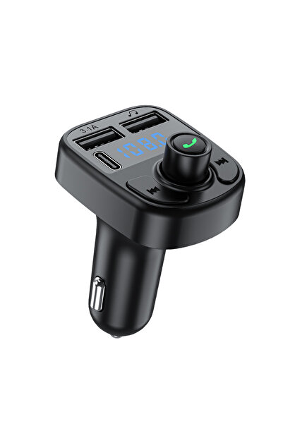 Choice black Car Charger Bluetooth FM Transmitter MP3 2USB Fast Charging Digi...