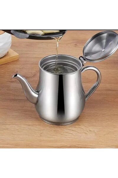 Choice Steel13OZ 1Pc Household Stainless Steel Oil Pot with Filter Oil Filter...