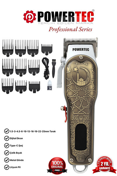 POWERTEC TR-6600 Profesyonel Usb Type-C Şarjlı Saç Sakal Tıraş Makinesi