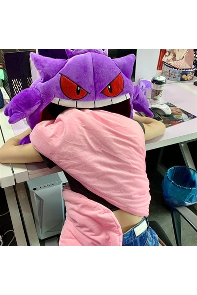 Choice1 Bandai Gengar Cute Pokemon Gengar Kirby Headgear Doll Sleep Pillow An...
