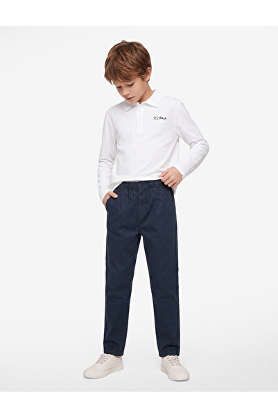 Koton Cotton Button Detailed Basic Trousers