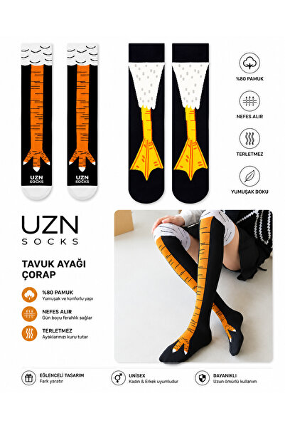 UZN SOCKS مجموعة من 3 أزواج من الجوارب المرحة ذات الأطراف على شكل حيوانات - ت...
