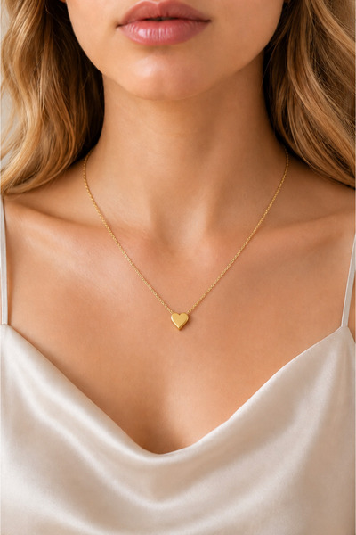 invictus design Kadın Gold Kalp Figürlü Minimal Kolye