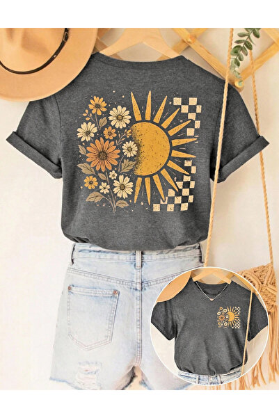 Evendi T-Shirt - Γκρι - Χαλαρή εφαρμογή