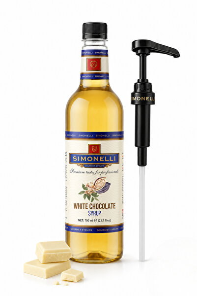 Simonelli Beyaz Çikolata Aromalı Kahve Şurubu 700 ml - İçecek ve Kokteyl Şuru...