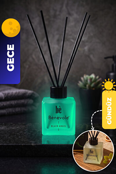 Benevole Black Angel Bambu Çubuklu Oda Kokusu | Dekoratif Neon Şişe | Gourman...
