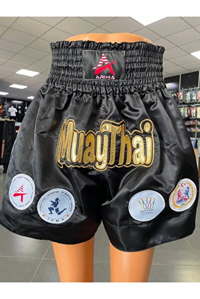 Genel Markalar Muay Thai Müsabaka Şortu (Siyah) AR10059