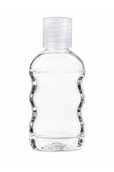 Sizeuyduk 50 Adet 50 ml Tırtıklı Boş Flip Top Kapaklı Kolonya - Dezenfektan Ş...