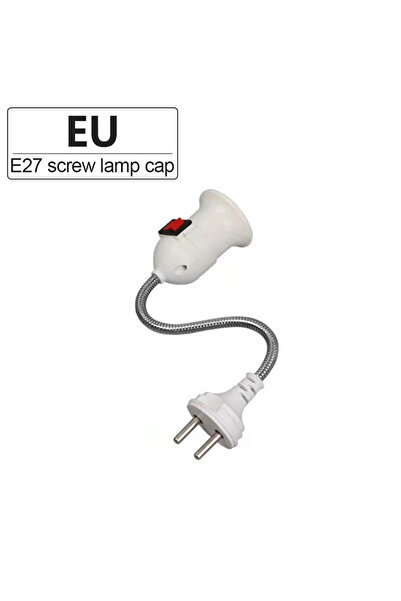 Choice B EU Direct Plug-in Rotary Lamp Head E27 Socket Lamp Converter with Sw...