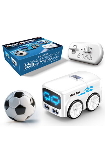 Choice1 WHITE RC Mini Bus, RC-Controlled with 4 Play Modes, Funny Auto Expres...
