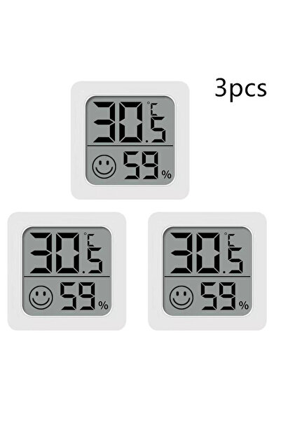 Choice 3 قطع 1/3 قطع مقياس حرارة ورطوبة رقمي صغير بشاشة LCD لقياس درجة حرارة ...
