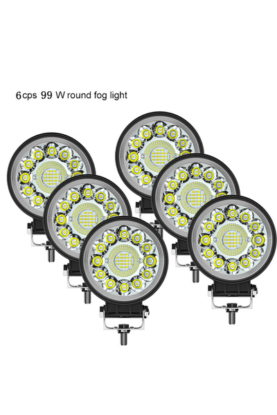 choice2 6pcs round 99W YIGEDENG-4inch 123W LED Bar Offroad 4X4 Spotlight 12V ...