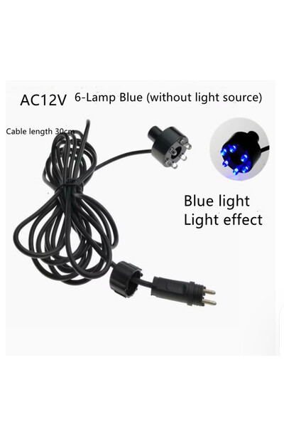 Choice3 6 مصابيح LED زرقاء 12 فولت، مصابيح تحت الماء، 12 فولت، أضواء ليلية لح...