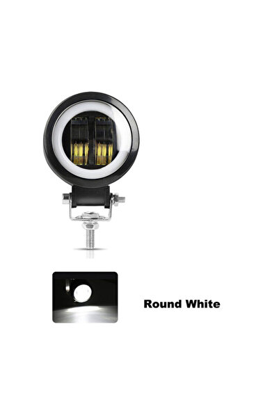 Choice 1 PC ROU-White 20W Round Wrangler Car Work Light with Aperture Off roa...