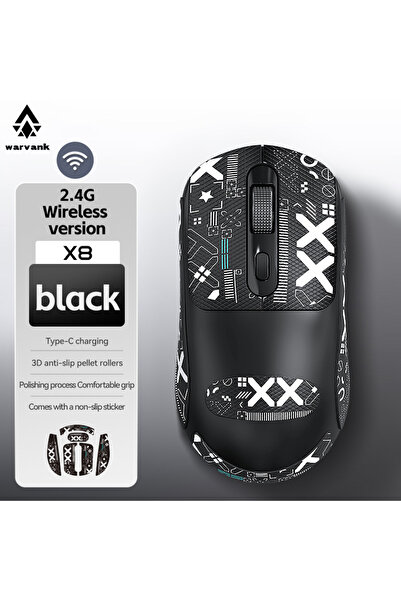 Choice1 X8 Wireless B Warvank X8 Wireless Gaming Mouse 500mAh TYPE-C Recharge...