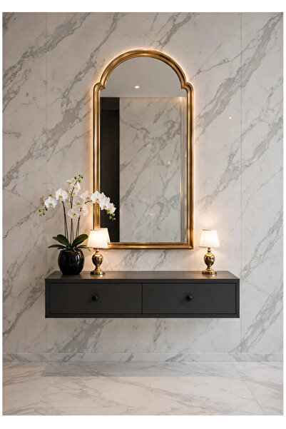 ENG AHŞAP Modern MDF 2 Kapaklı Makyaj Masası - Dresuar