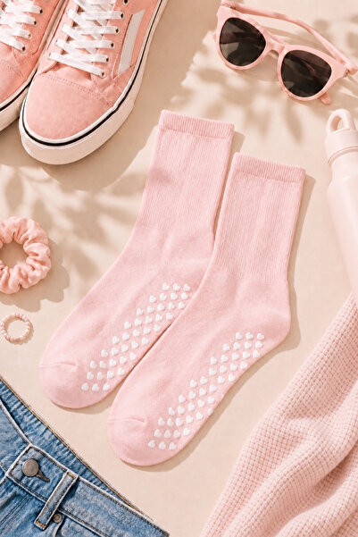 Dore Original Women's Premium Bamboo Non-Slip Sole Socks with Heart Pattern o...