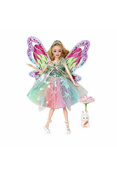 Toysea 11.5″ Emily Fairy Fashion Doll with Butterfly Wings, Glitter Dress & P...