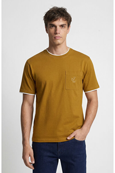 Network Yağ Yeşili Cepli Pike T-shirt