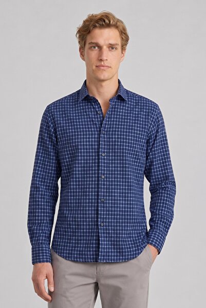 SMILE Mosso Navy Blue 100% Cotton Shirt