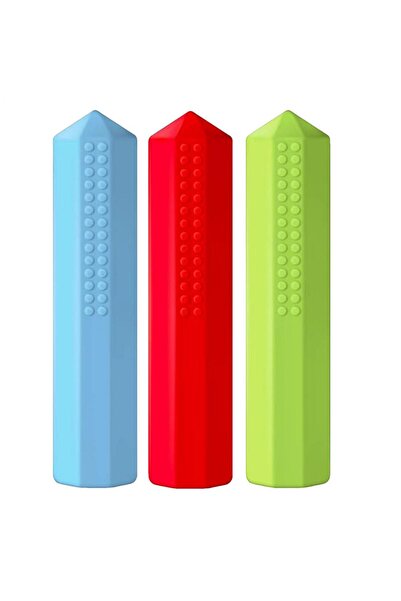 Choice 3 pack 3pcs Pen Cap Eraser Chewable Toppers For Kids Silicone Sensory ...